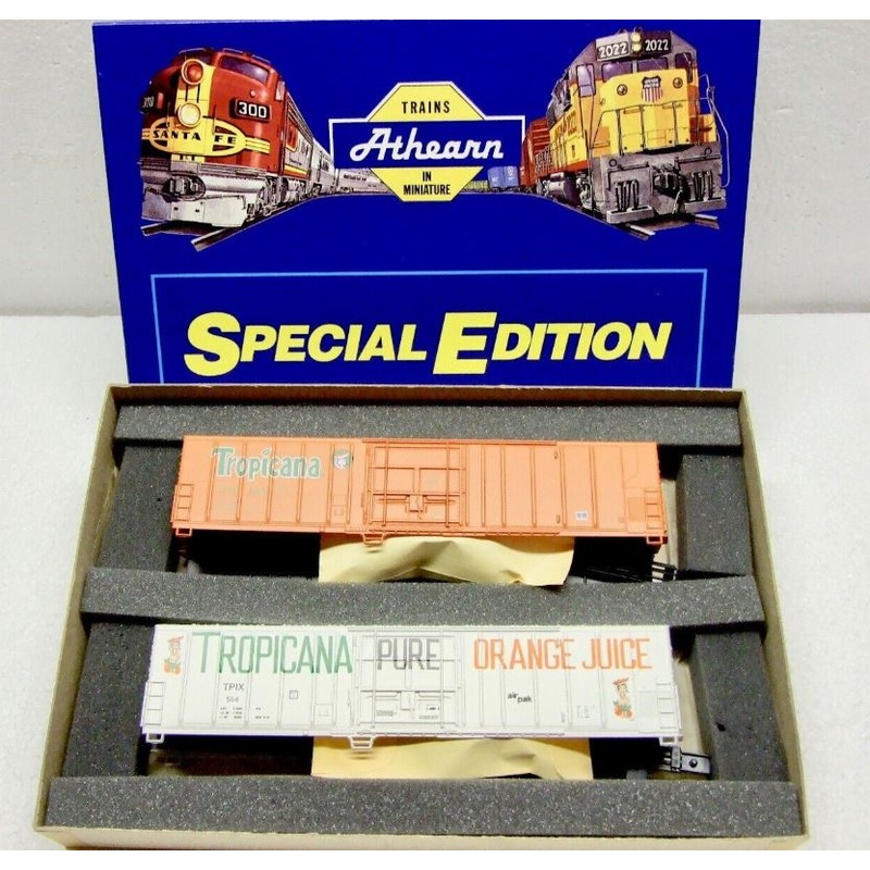 Athearn 2302 HO Tropicana 57′ Reefer Car Kit (Set of 2) LN/Box