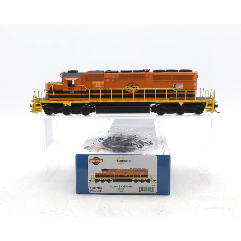 Athearn 72108 HO Scale Arizona & California SD40-2 Diesel w/DCC & Sound #3998 LN/Box