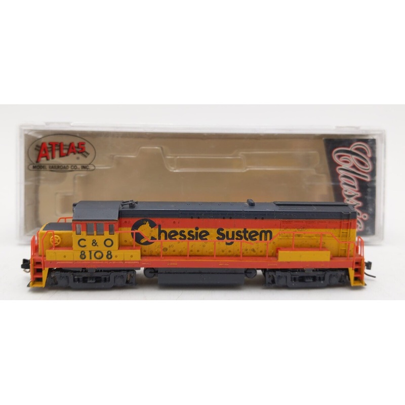 Atlas 44501 N Scale Chessie System U25B Phase II Diesel Engine #8108 EX/Box
