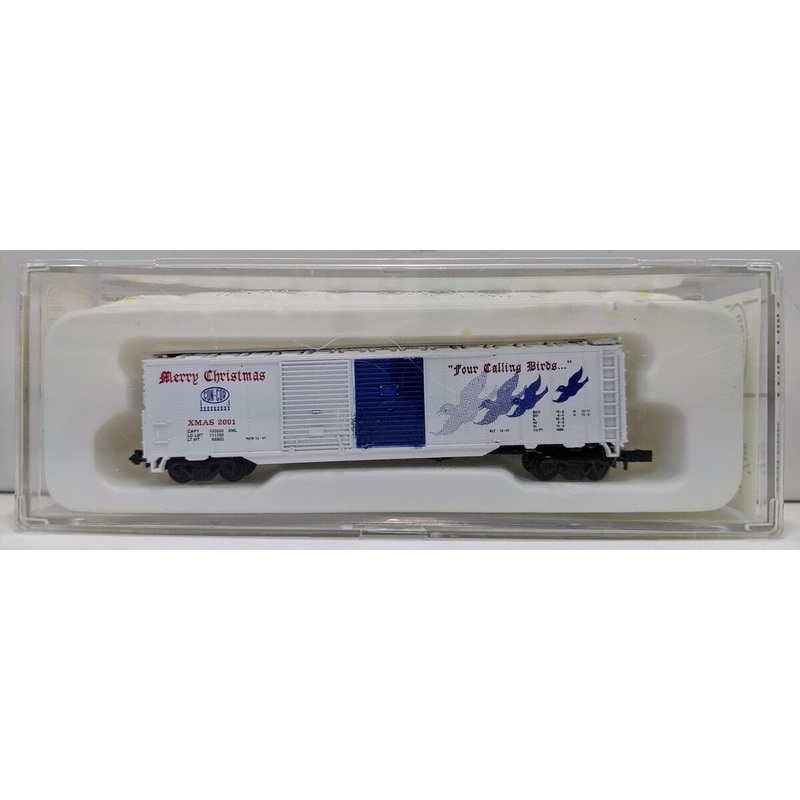 Con-Cor 0001-02000N N Scale Four Calling Birds… Christmas 50′ Boxcar #2001 LN/Box