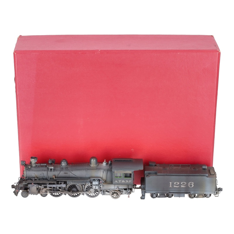 Key Imports 1226 HO BRASS ATSF 4-6-2 Steam Locomotive & Tender -Painted EX/Box