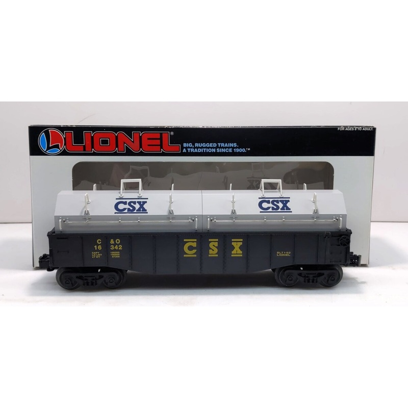 Lionel 6-16342 O Gauge CSX Gondola with Coil Covers LN/Box