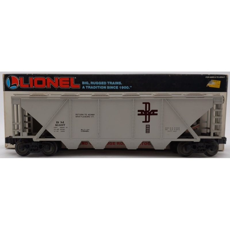 Lionel 6-16407 O Gauge Boston & Maine Four-Bay Hopper EX/Box