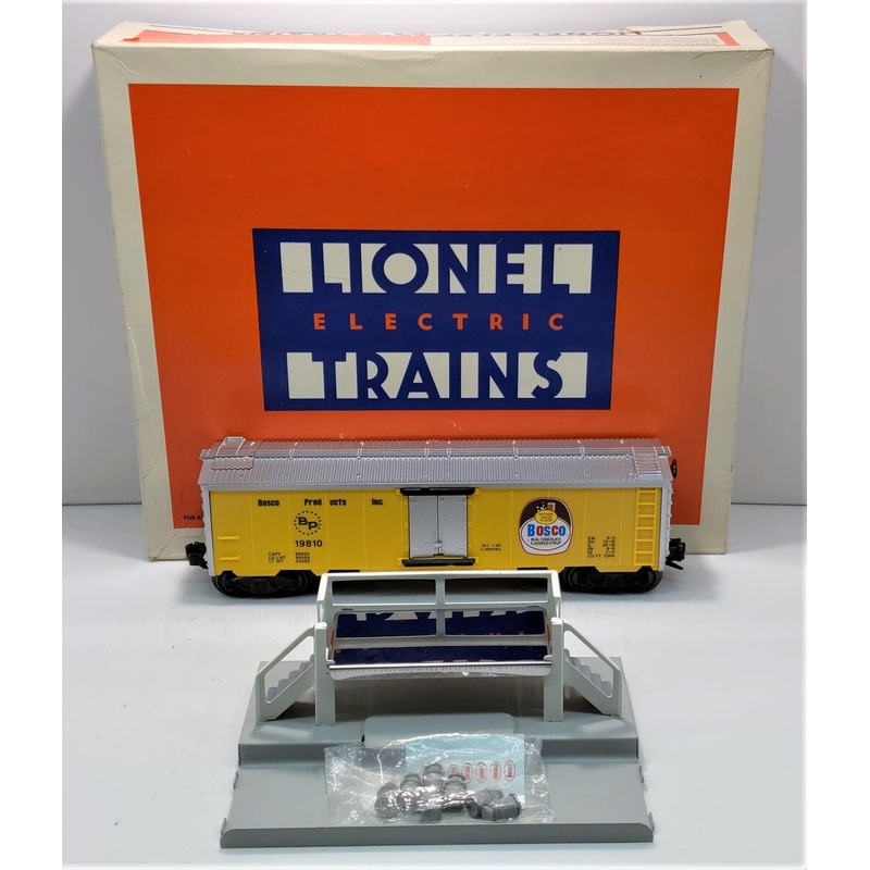 Lionel 6-19810 O Gauge Bosco Products Operating Milk Car Set EX/Box