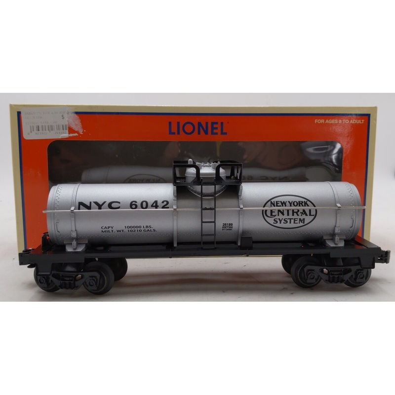 Lionel 6-26189 O Gauge New York Central Single Dome Tank car LN/Box