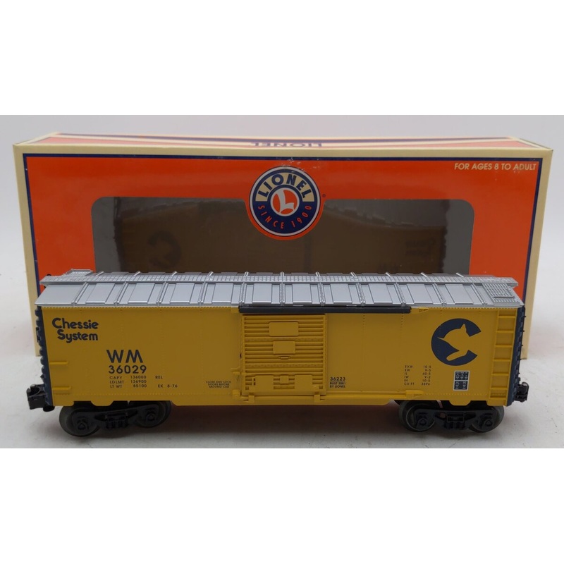 Lionel 6-36223 O WM Chessie System Boxcar #36029 EX/Box