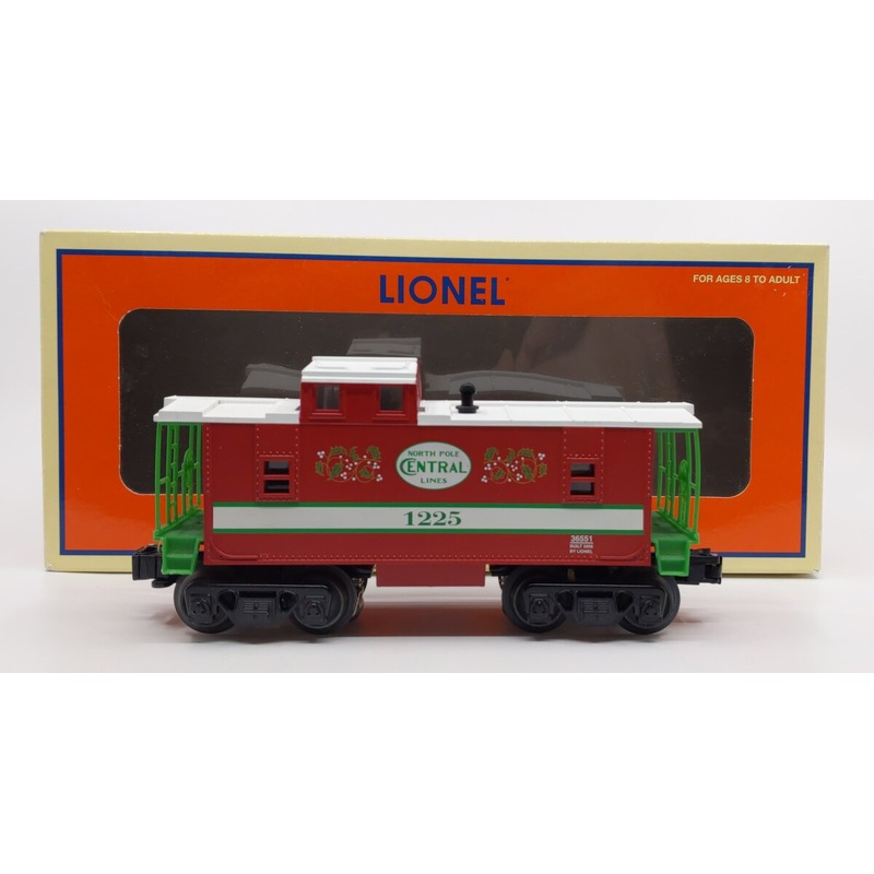 Lionel 6-36551 O Gauge Illuminated Christmas Cabooose #1225 EX/Box