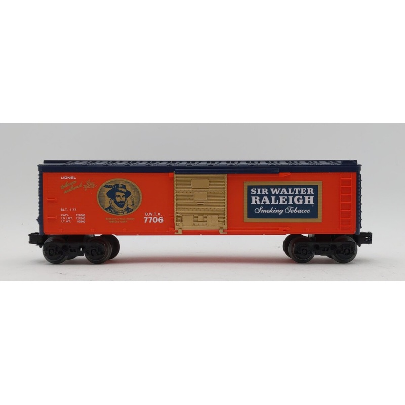 Lionel 6-7706 O Gauge Sir Walter Raleigh Billboard Boxcar EX