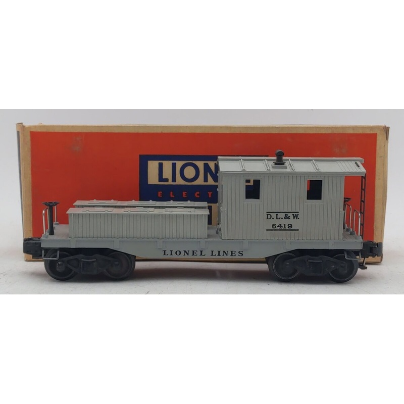 Lionel 6419-25 Vintage O DL&W Wrecking Car with Bar-End Trucks EX/Box