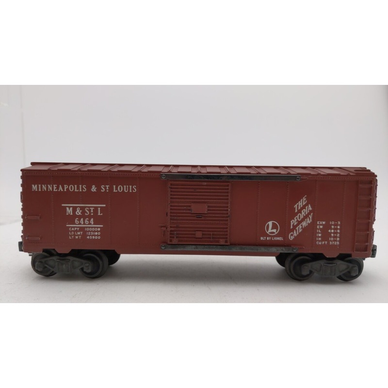 Lionel 6464-50 Vintage O Minneapolis & St. Louis Boxcar – Type I w/Flat Paint VG