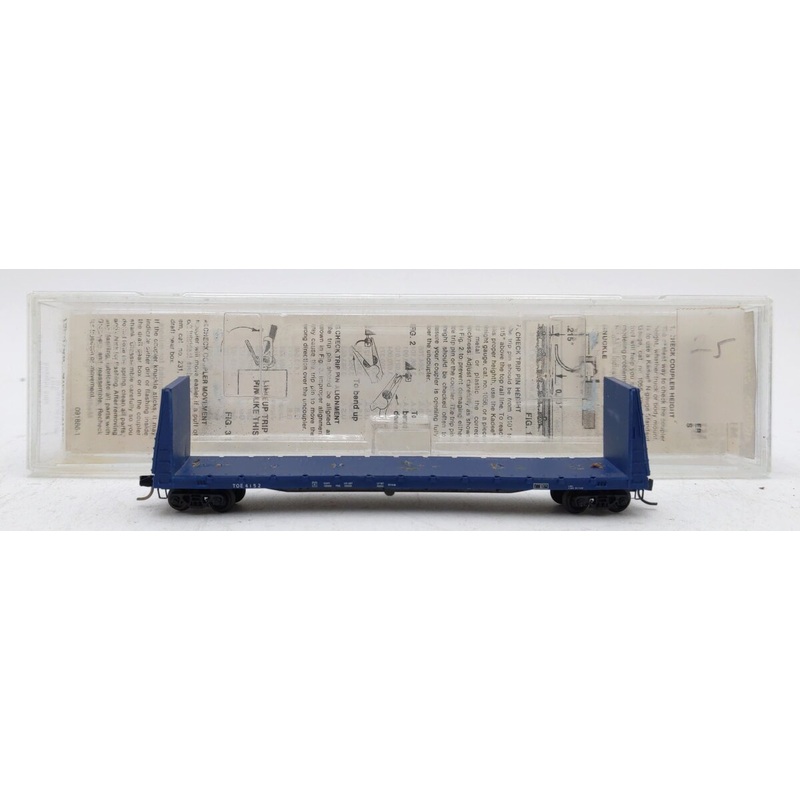 Micro-Trains 05400090 N Texas Oklahoma & Eastern 61′ 8  Bulkhead Flatcar #4152 EX/Box