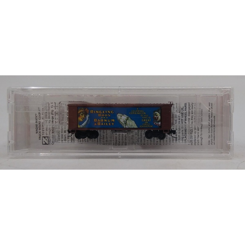Micro-Trains 51500608 Z Ringling Bros 40′ Double Sheathed Wood Box Car #8 LN/Box