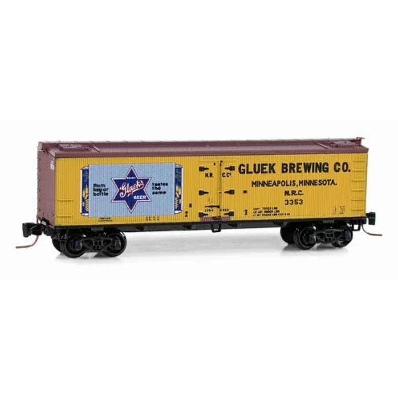 Micro-Trains 51800230 Z Gluek Brewing NRC 40′ Double-Sheathed Wood Reefer #3353 EX/Box
