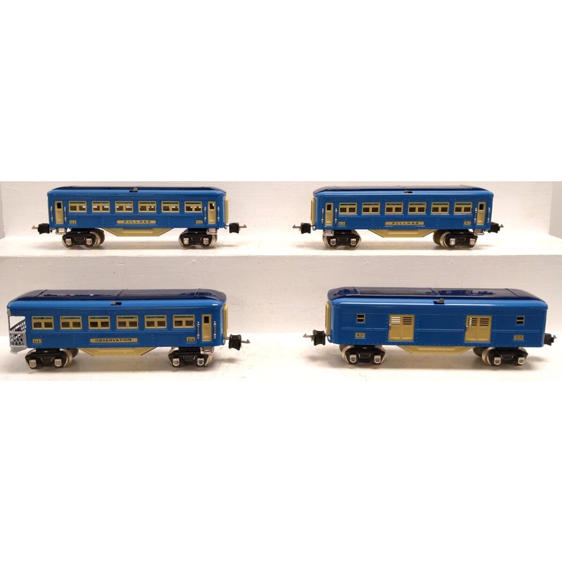 MTH 10-1064 O Blue Comet Passenger Car Set (Set of 4) LN