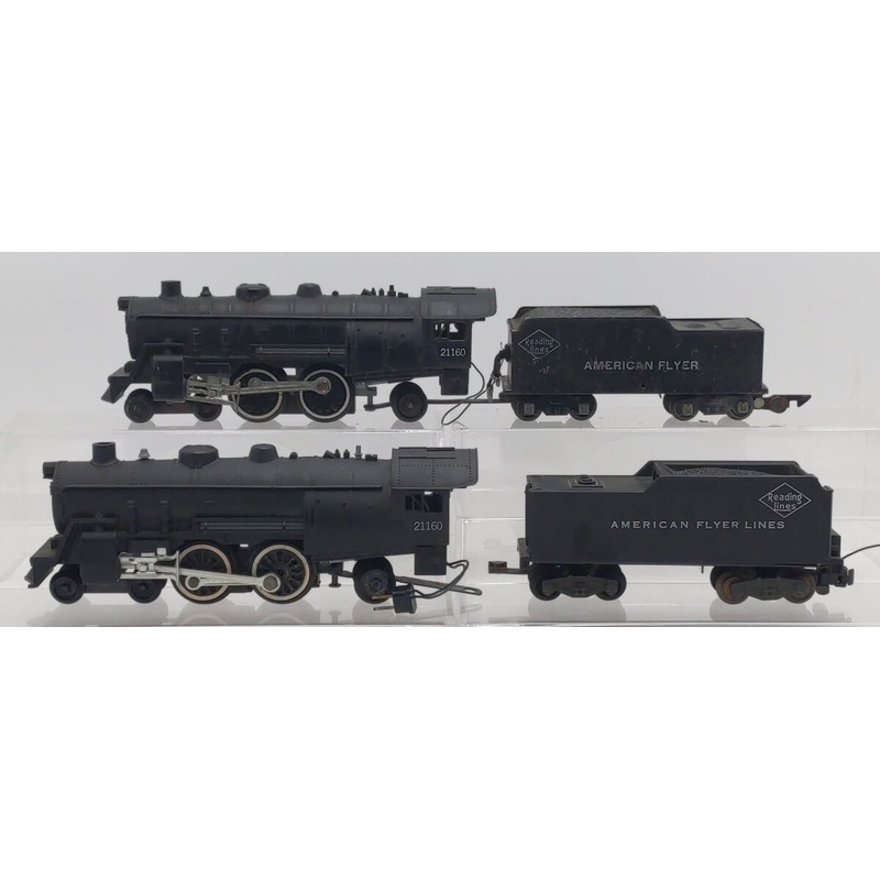 American Flyer 21160 Vintage S Reading Atlantic 4-4-2 Steam Loco & Tender [2] VG