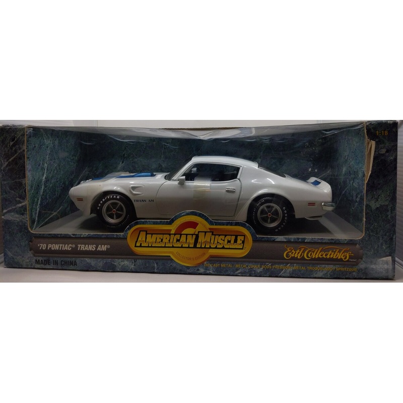 American Muscle 7843 1/18 Scale 1970 Pontiac Trans Am Polar White Diecast