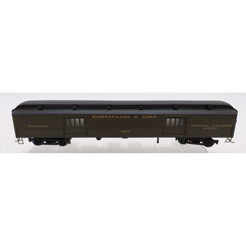 HO BRASS Chesapeake & Ohio REA Baggage Car -Painted EX