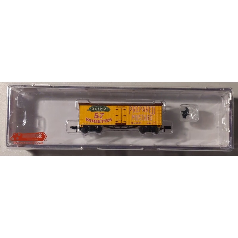 Roundhouse 87013 N Scale Heinz Prepared Mustard 36′ Old Time Reefer Car #482 NIB