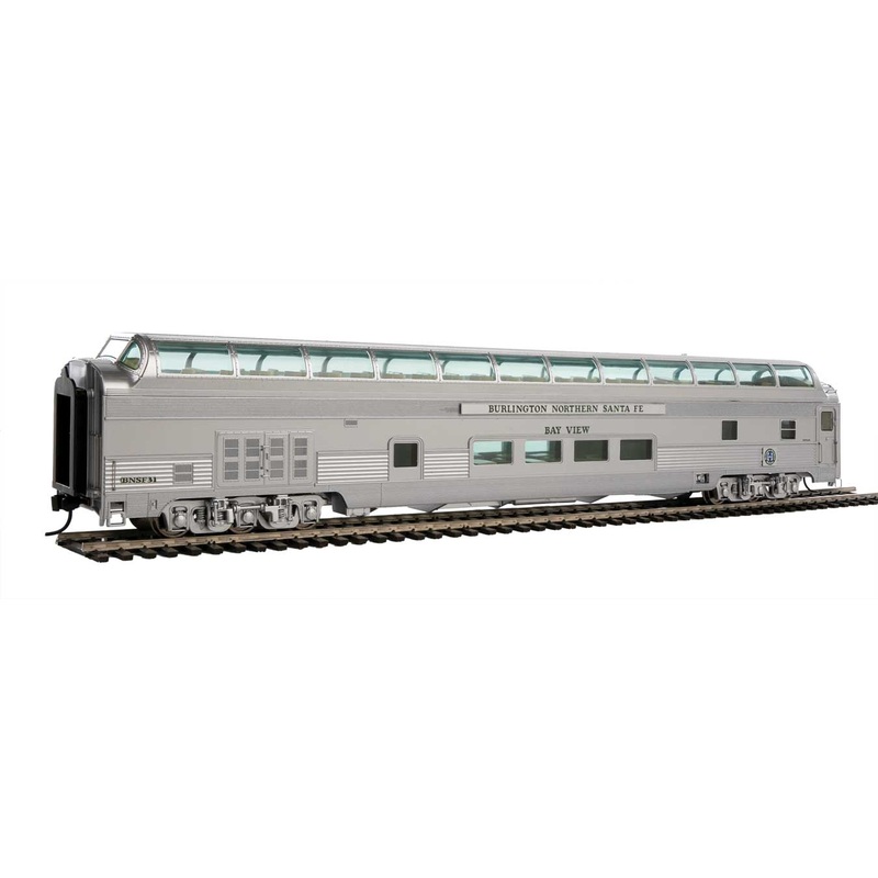 Walthers 920-14502 HO BNSF 85′ Budd Big Dome Lighted Bar Lounge Dormitory #31 NIB