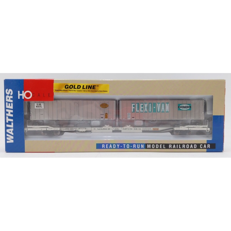 Walthers 932-41063 MDT Mark IV Flexi-Van Flatcar w/Two Trailers #9619 NIB