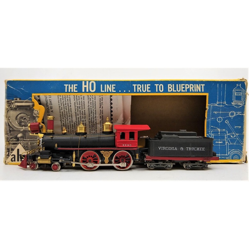 AHM 5070 HO Scale Virginia and Truckee 4-4-0 Steam Locomotive & Tender NIB