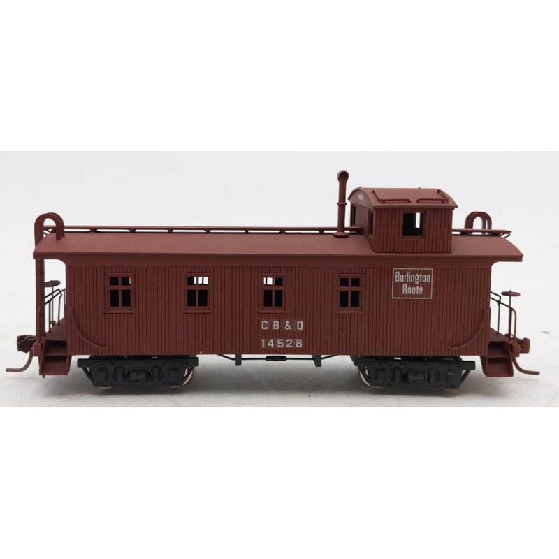 HO Scale Painted Brass CB&Q Wood Sided Caboose #14528 -Custom EX