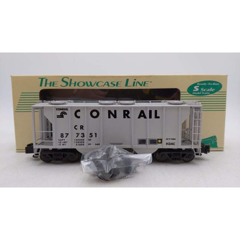 S-Helper 00015 S Gauge Conrail PS-2 2-Bay Hopper #877351 EX/Box