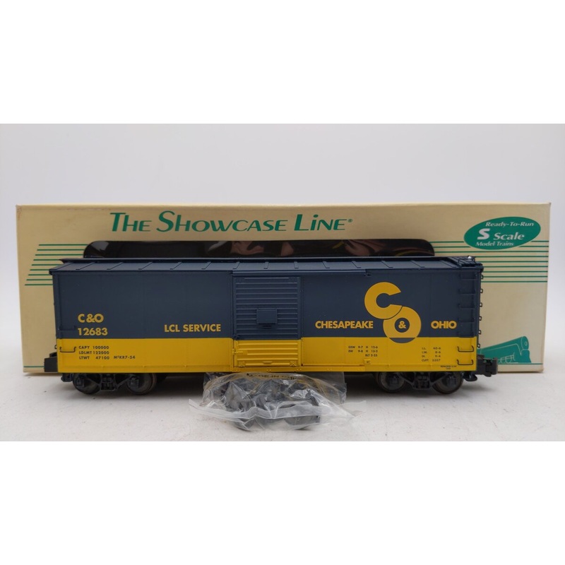 S-Helper 00125 S Scale C&O Rebuilt Steel Boxcar #12683 EX/Box