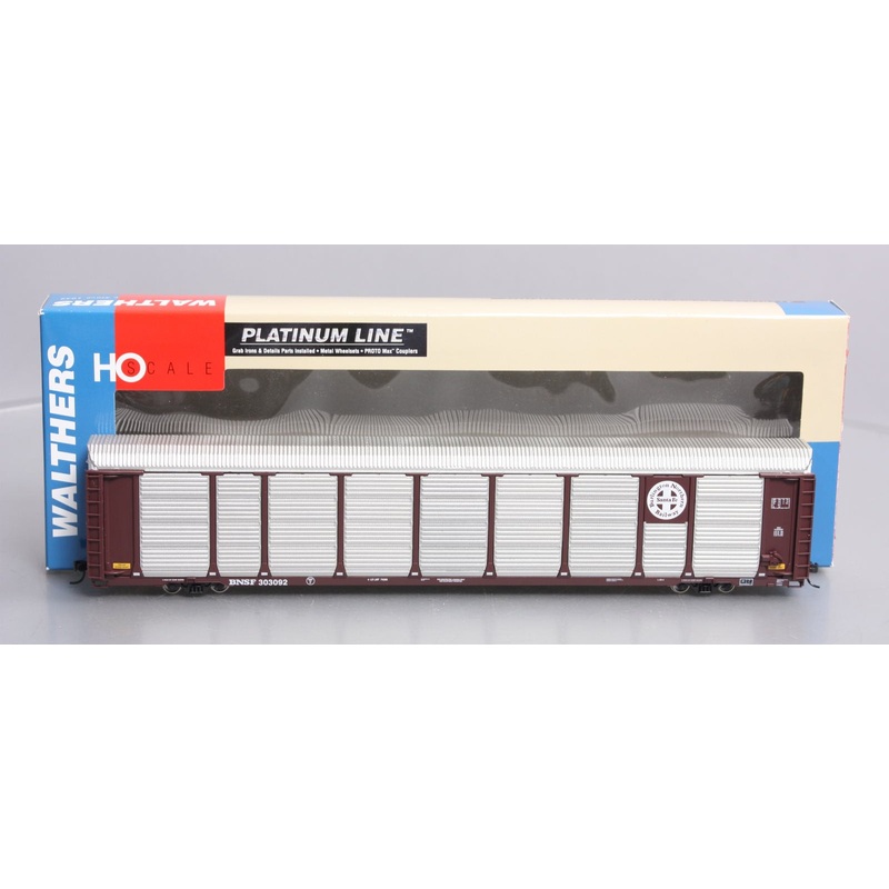 Walthers 932-41803 HO Scale BNSF Thrall 89′ Tri-Level Auto Carrier #303092 NIB