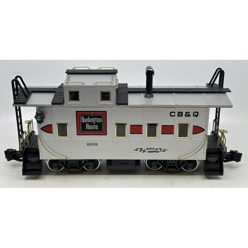 Aristo-Craft 42102 G Scale Burlington Illuminated Caboose w/Metal Wheels EX