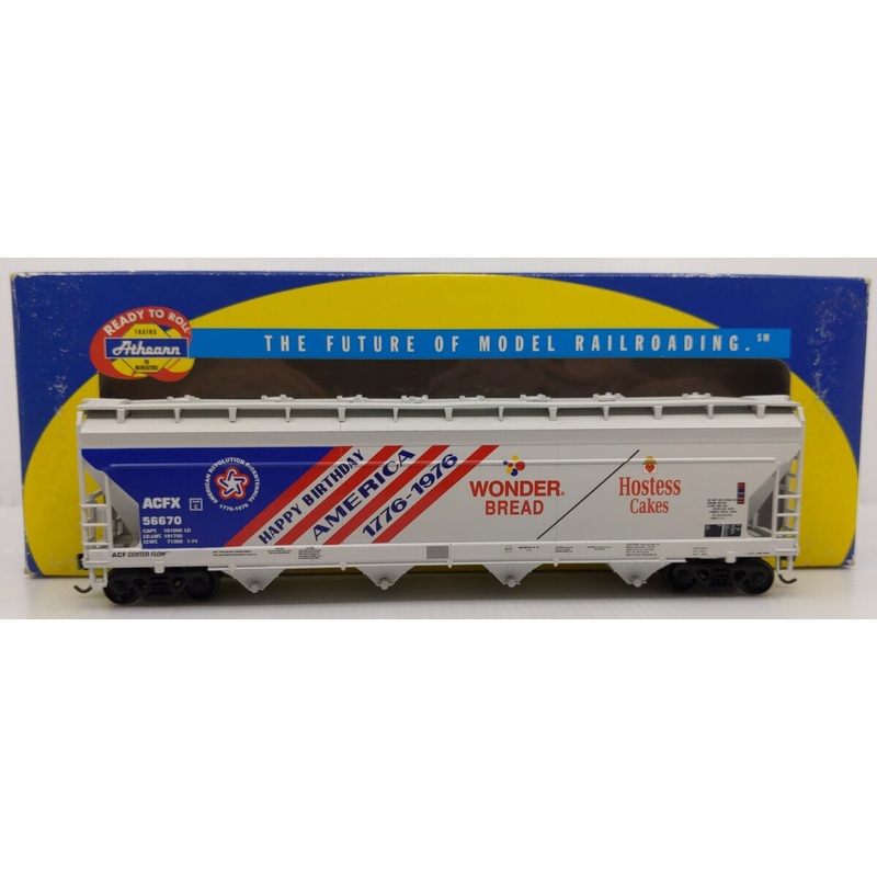 Athearn 7200 HO Scale Wonder Bread ACF Centerflow Hopper #56670 LN/Box