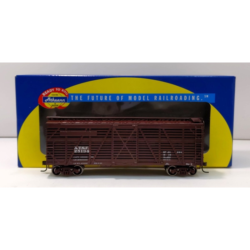 Athearn 73239 HO Scale Atchison Topeka Santa Fe 40′ Stock Car #25134 NIB