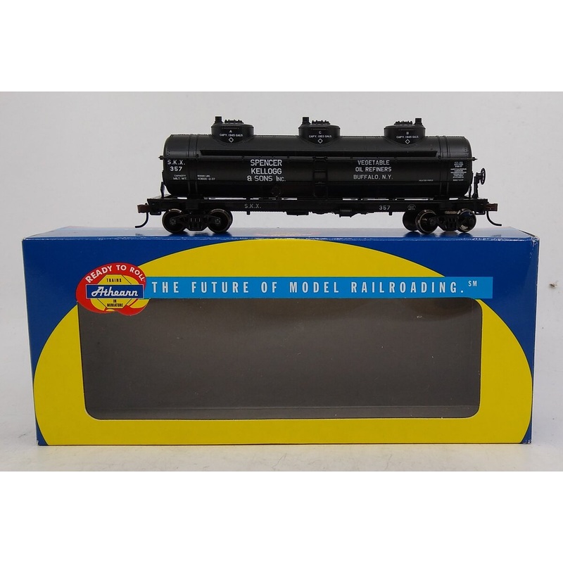 Athearn 73678 HO Spencer Kellogg & Son Triple Dome Tank Car #357 LN/Box