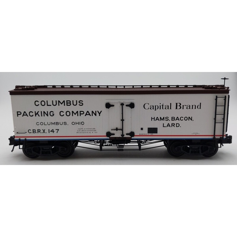 Atlas 8041-1 O Gauge Columbus Packing 36′ Billboard Reefer #147 – 3-Rail LN