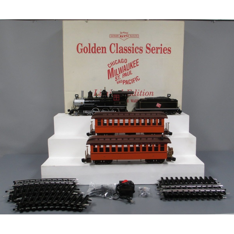 Bachmann G Scale Golden Classics Chicago, Milwaukee, St. Paul Train Set EX/Box