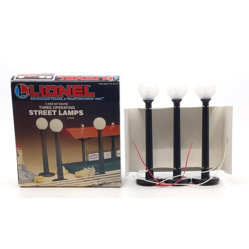 Lionel 6-12708 O Scale Operating Street Lamps (Pack of 3) LN/Box
