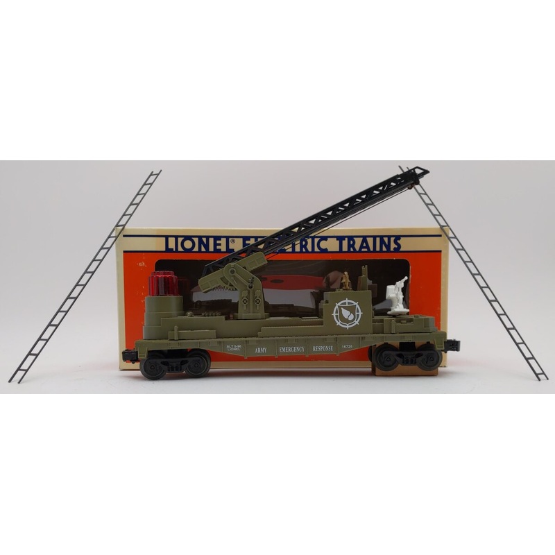 Lionel 6-16726 O Gauge Army Fire Ladder Car EX/Box