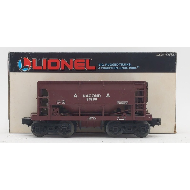 Lionel 6-17872 O Gauge TTOS 1988 Convention Anaconda Ore Car w/ Load #81988 VG/Box