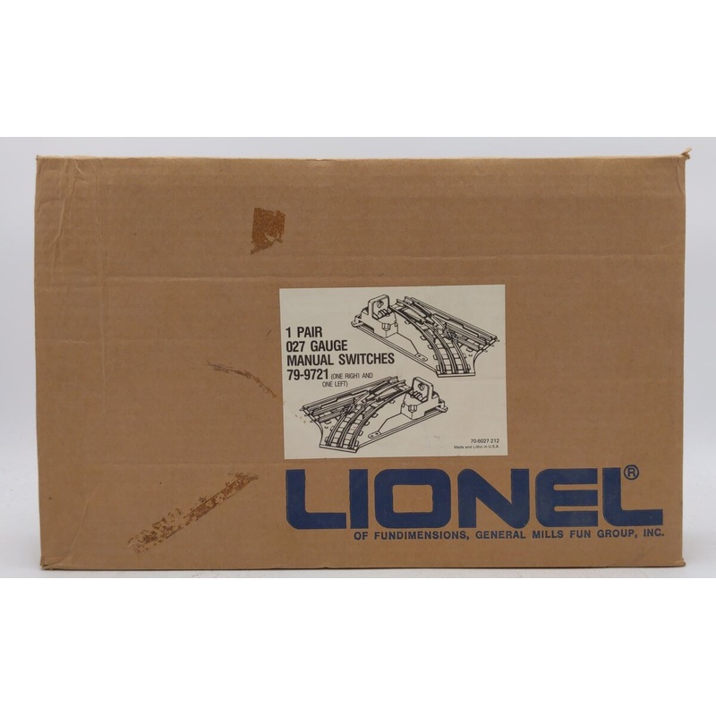 Lionel 79-9721 O 6-5021/6-5022 Left and Right Hand Manual Switch Pair MT/Box