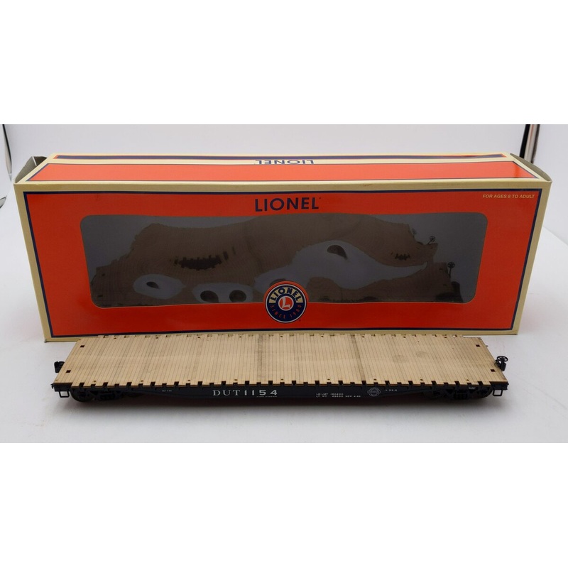 Lionel O Gauge Denver Union Terminal PS-4 Flatcar w/Wood Deck #1154 – 2 Rail LN/Box