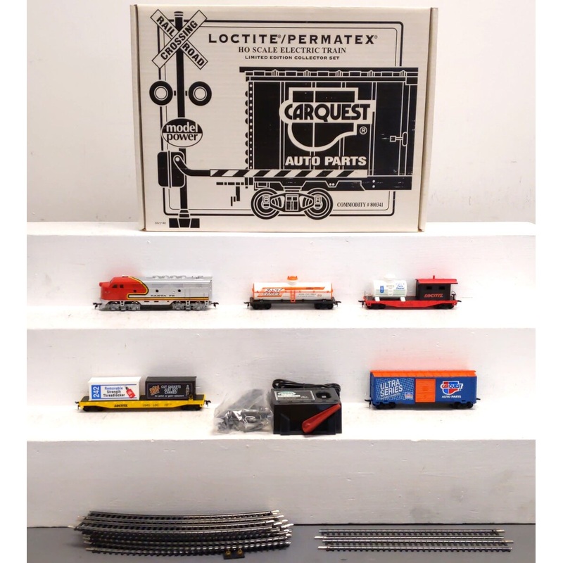 Model Power 800341 HO Scale Loctite/ Permatex Carquest Diesel Train Set LN/Box