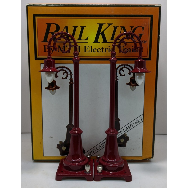 MTH 20-1030 O Maroon Street Lamps #59 LN/Box