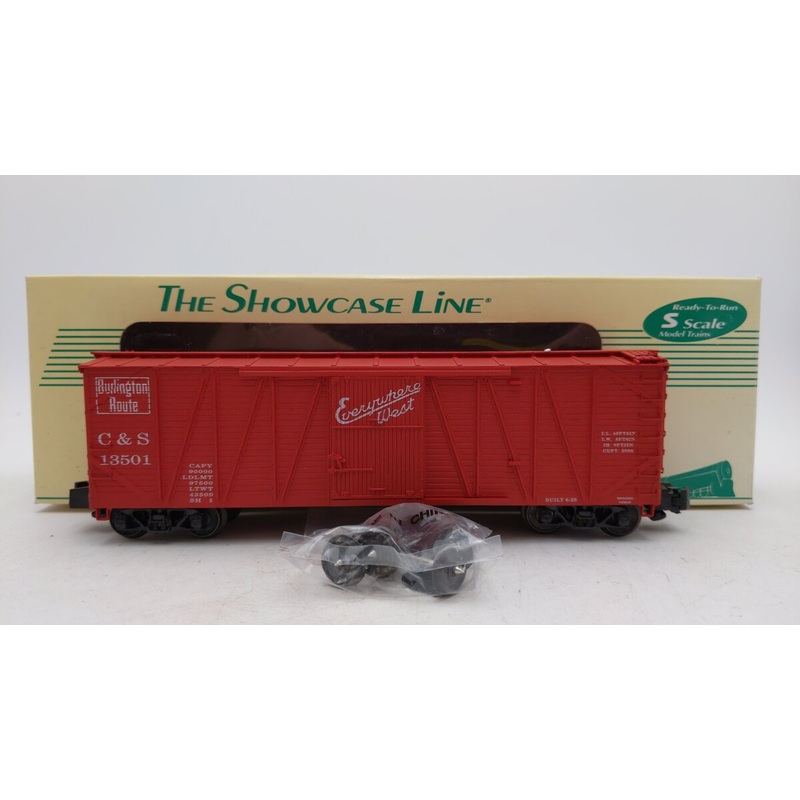 S-Helper 00068 S Gauge CB&Q Reefer Car #13501 EX/Box