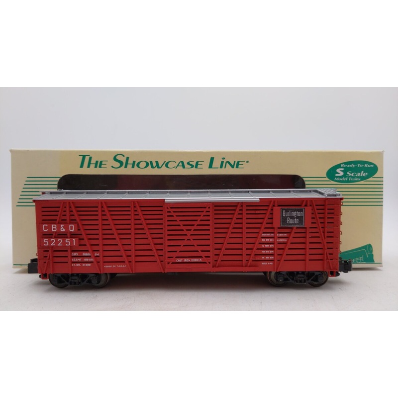 S-Helper 00150 S Gauge Burlington Route Stock Car #52251 EX/Box