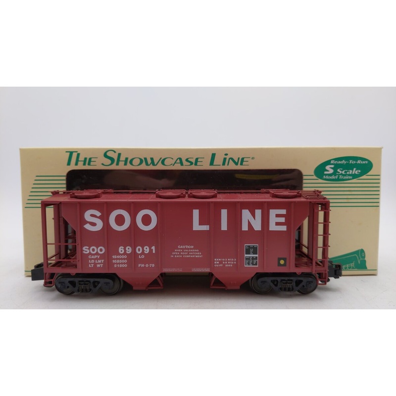 S-Helper 69091 S Scale PS-2 Soo Line 2-Bay Hopper EX/Box