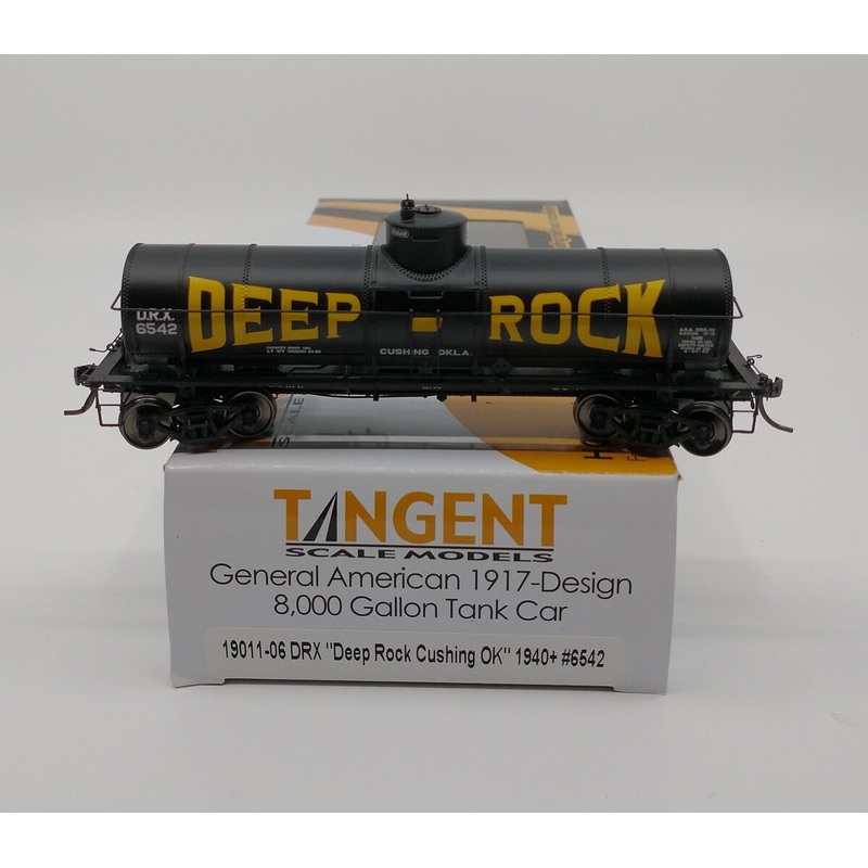 Tangent 19011-06 HO DRX Deep Rock Cushing OK 8000 Gal Tank Car #6542 LN/Box