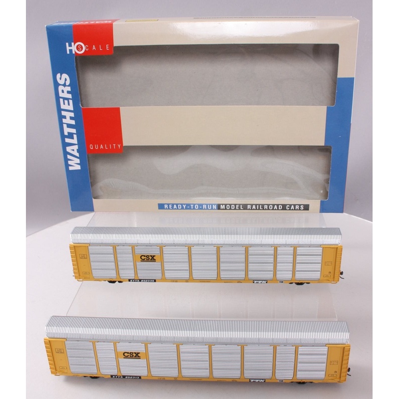 Walthers 932-24855 HO Scale CSX Thrall 89′ Tri-Level Auto-Carriers 2-Pack NIB
