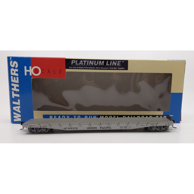 Walthers 932-42106 HO Scale Union Pacific 53′ 6 AAR 50 Ton Flat Car #909238 LN/Box