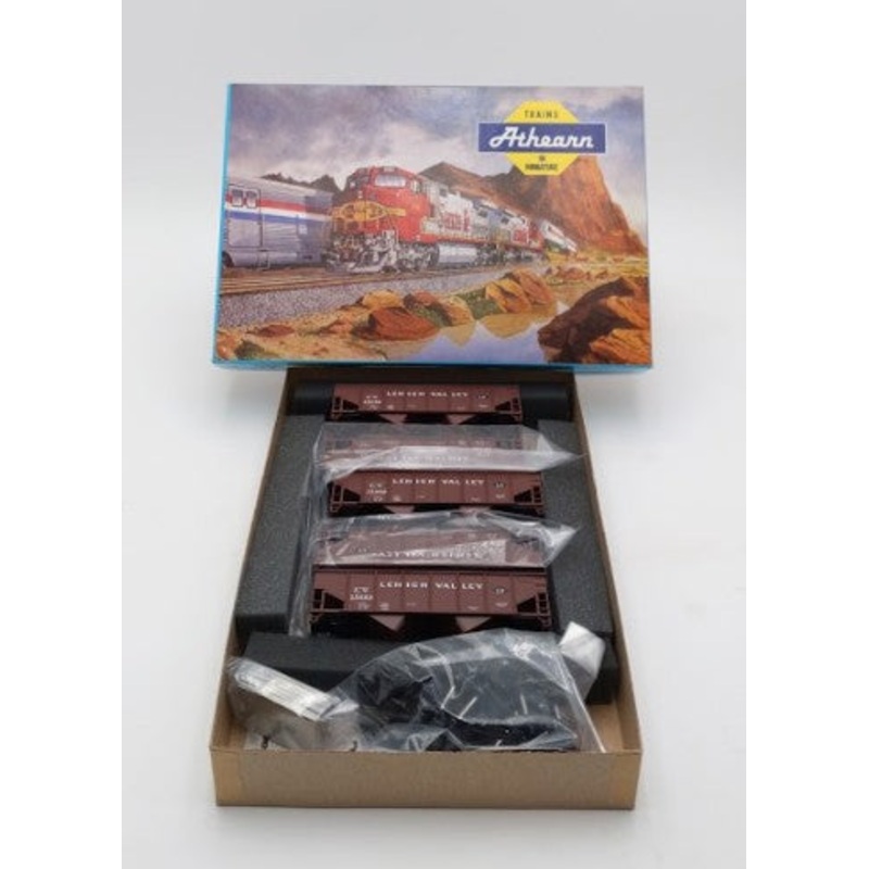 Athearn 5650 HO Scale Lehigh Valley 34′ Rib Side Hopper Cars (Pack of 5) LN/Box