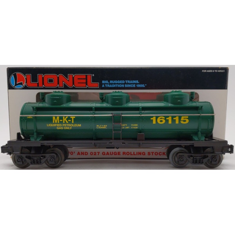 Lionel 6-16115 O Gauge Missouri, Kansas, & Texas Triple Dome Tank Car EX/Box